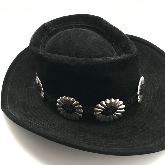 Henschel Black Suede Cowgirl Hat with Concho Band - Medium main image 11